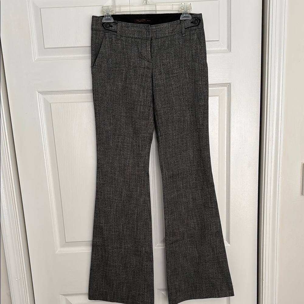 The Limited Drew Fit Black and White Tweed Dress Pants 0 Long